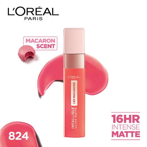 l’oreal paris infallible ultra matte liquid lipstick, les macarons, 824 guava gush (5 g)