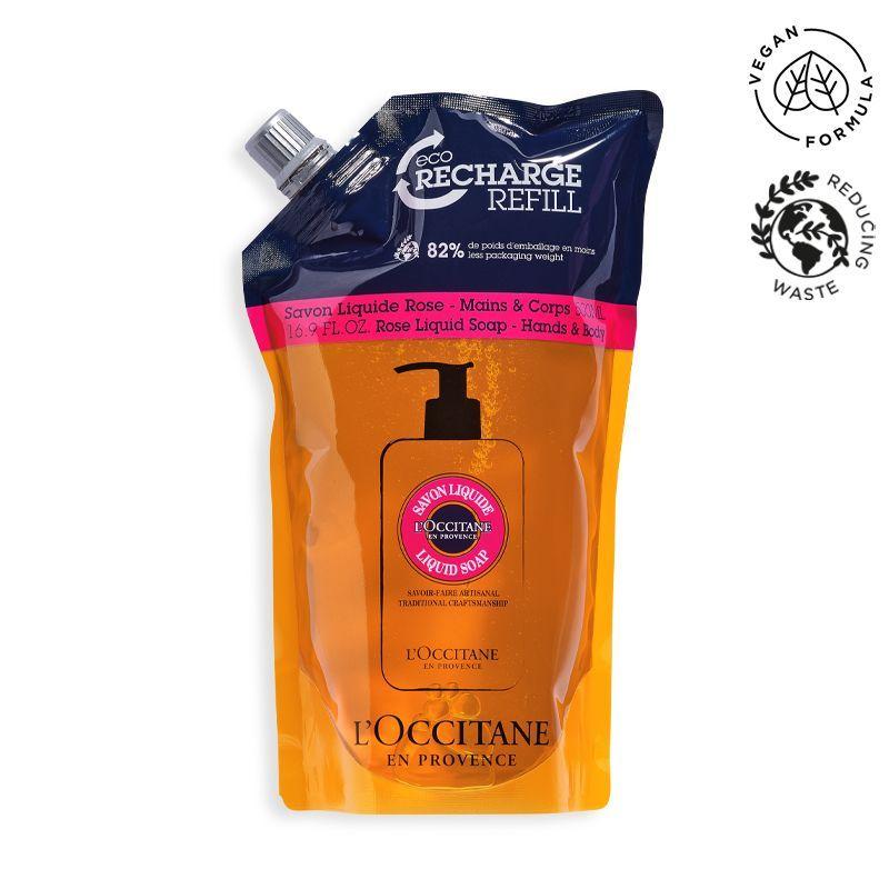 l'occitane shea rose liquid soap eco-refill