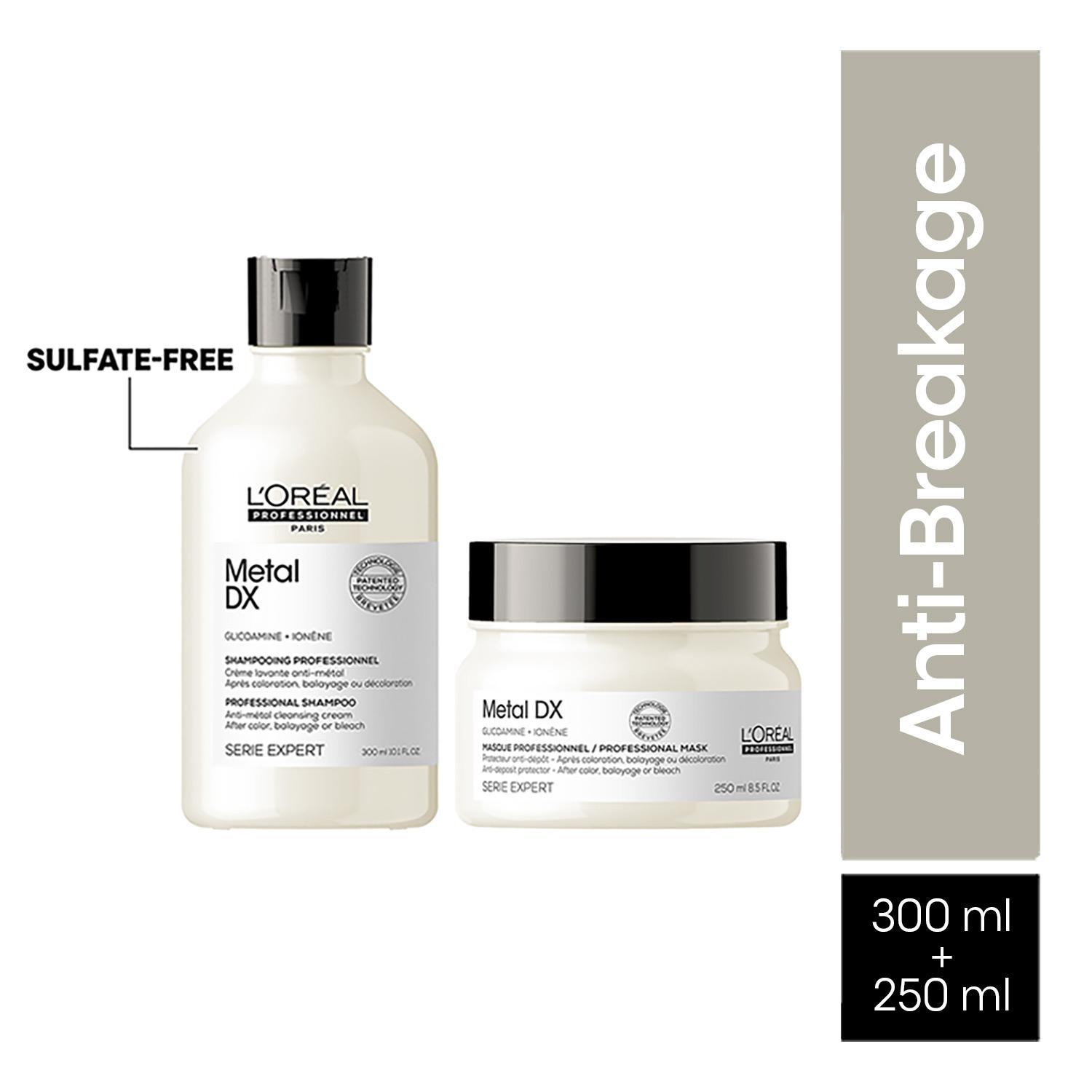 l'oréal professionnel metal dx shampoo & hair mask combo serie expert (300 ml + 250 ml)