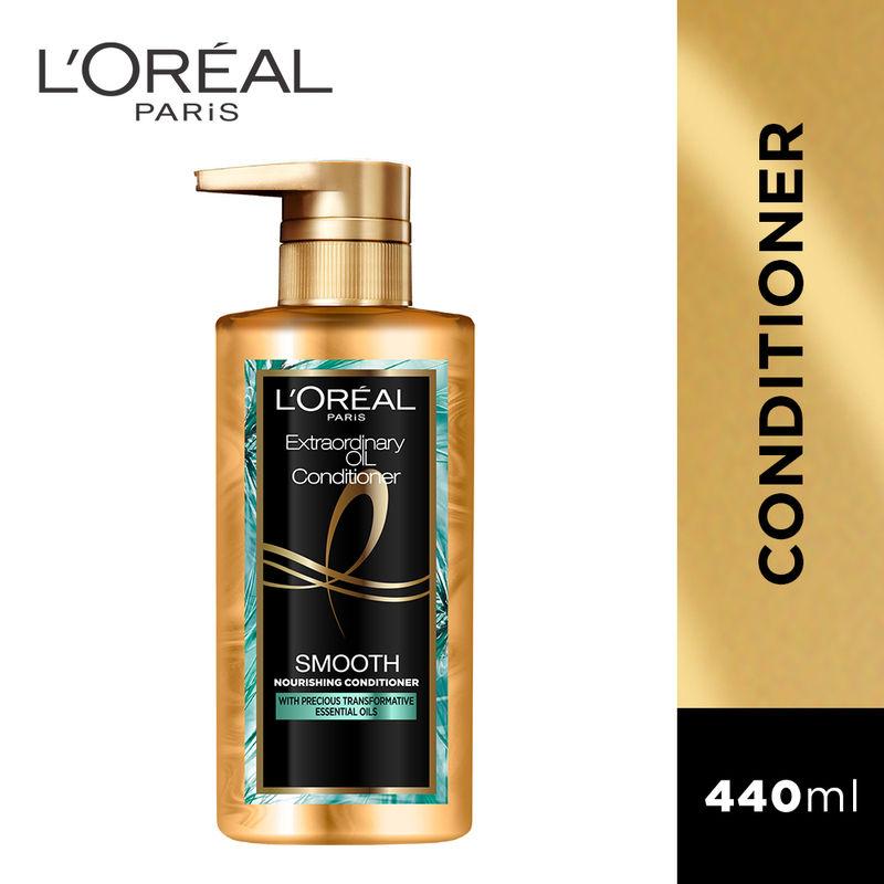 l'oreal paris extraordinary oil smooth conditioner (paraben free) 440 ml | nourishing conditioner