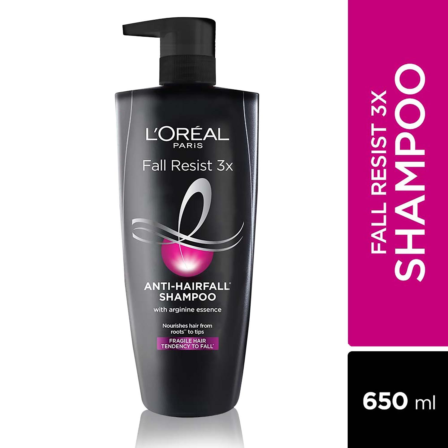 l'oreal paris fall resist 3x anti-hairfall shampoo (650ml)