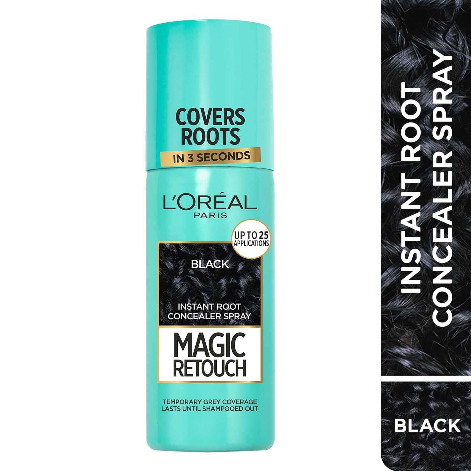 l'oreal paris magic retouch root touch up hair color spray - 1 black (75ml)