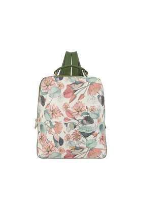 l altair pvc zipper closure women's backpack - green