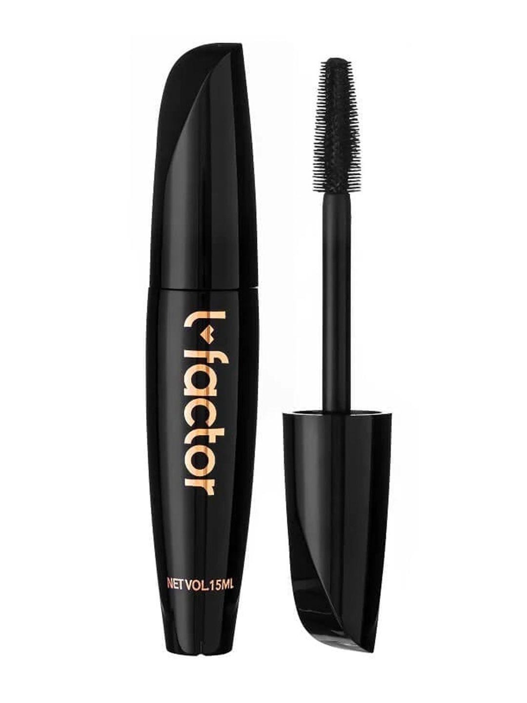 l factor cosmetics volume eyes waterproof mascara with keratin & castor oil 15ml - black