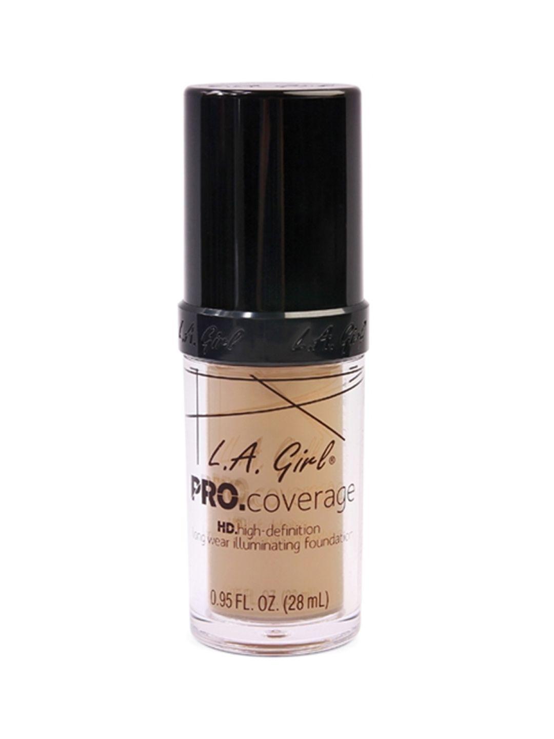 l. a girl pro coverage glm 646 beige hd foundation