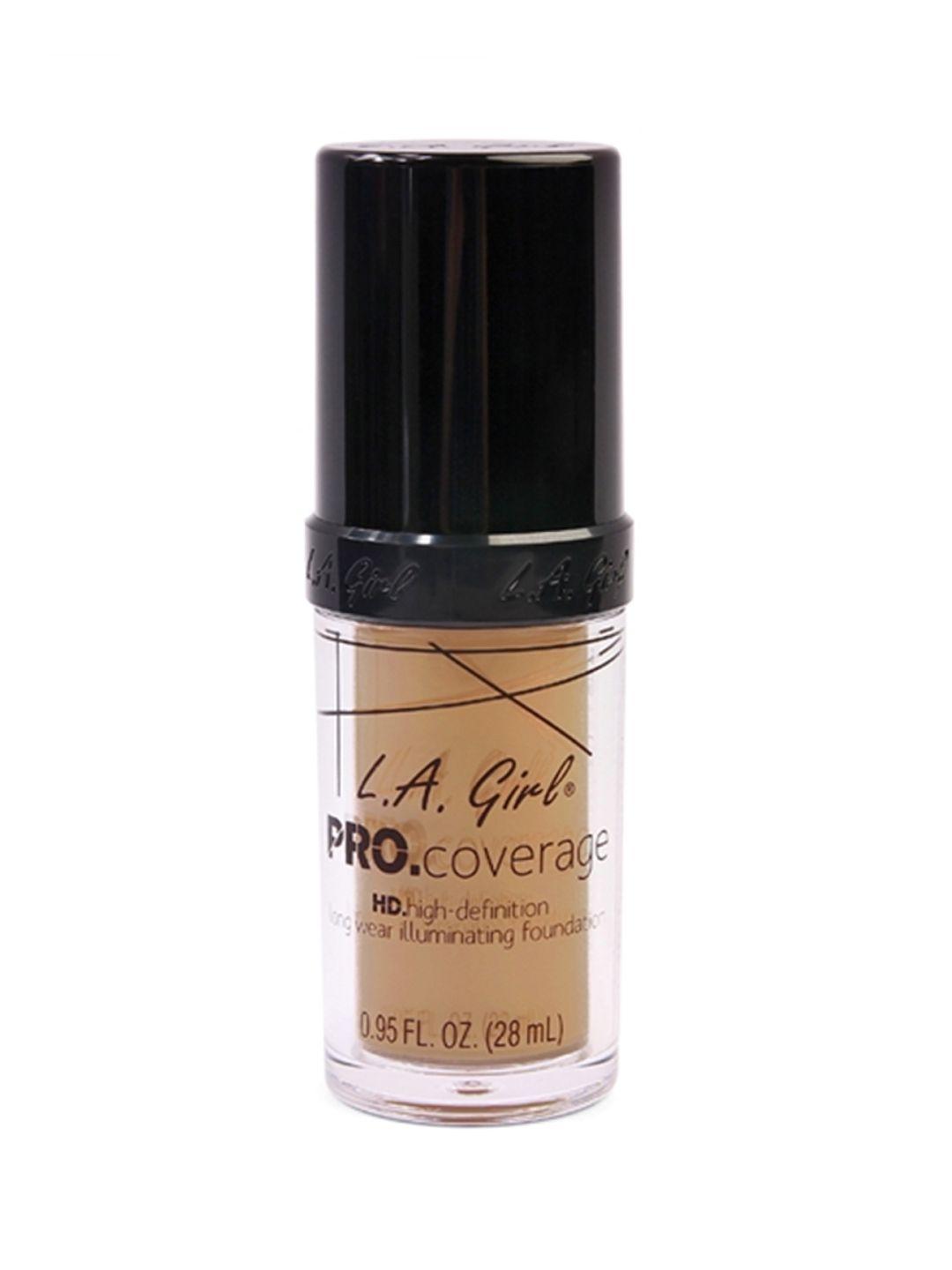 l. a girl pro coverage glm 649 tan hd foundation