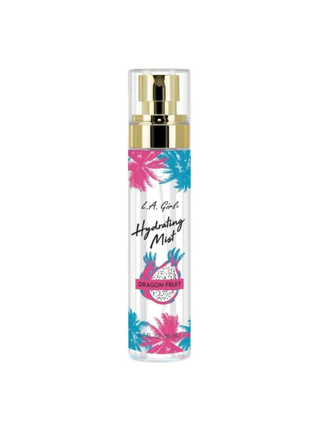 l.a girl lightweight hydrating face mist primer spray with rose water 80 ml - dragon fruit