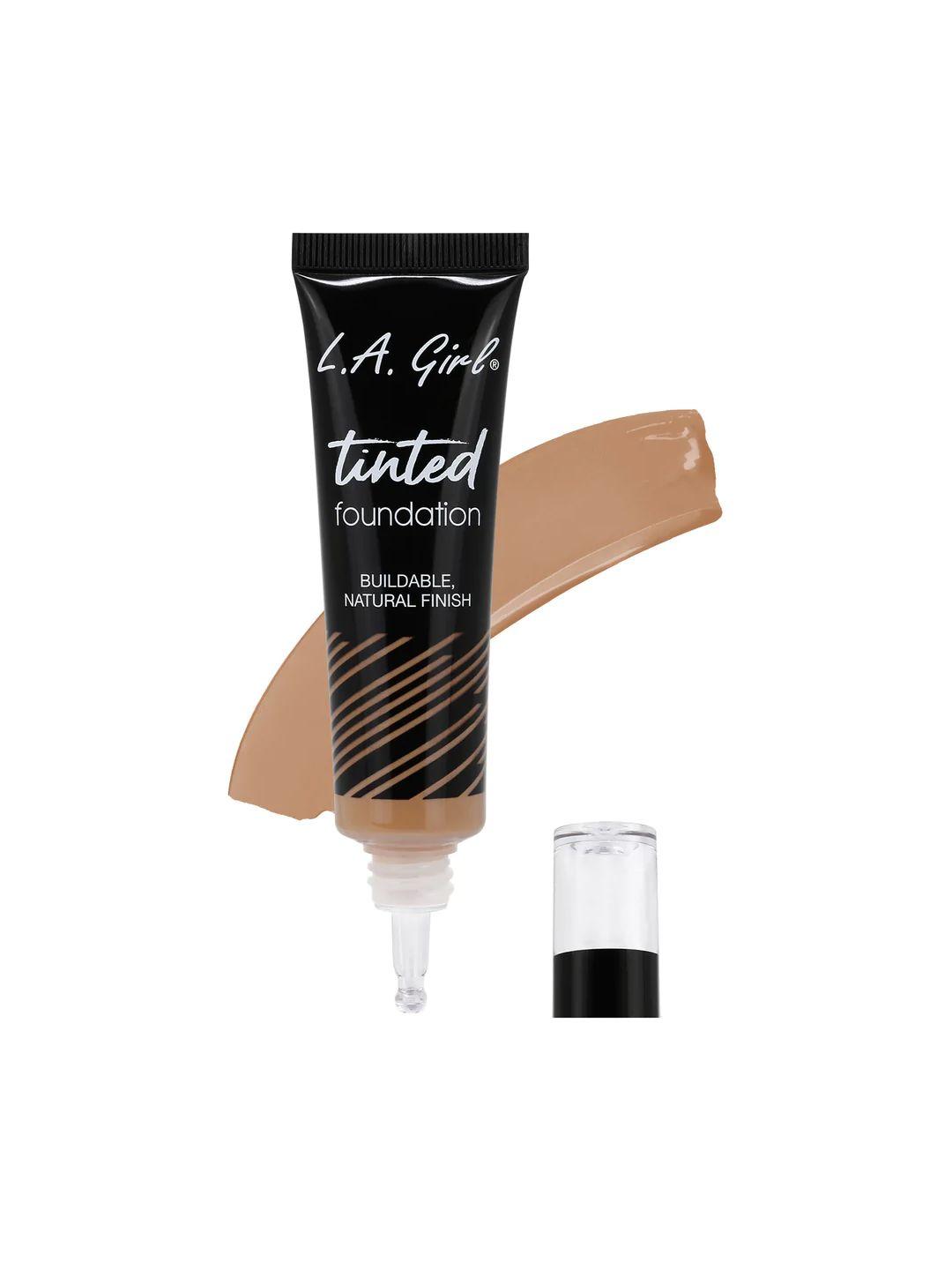 l.a girl buildable natural finish tinted foundation 30 ml - caramel