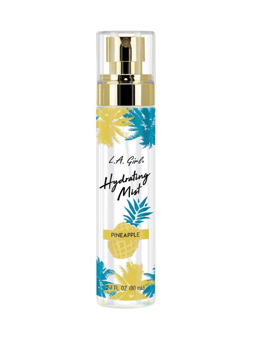 l.a girl lightweight hydrating face mist primer spray with rose water 80 ml - pineapple