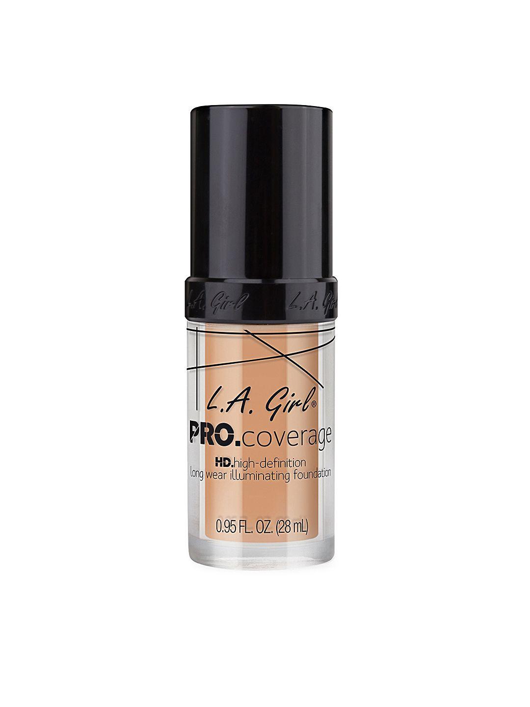 l.a girl pro coverage hd long wear illuminating foundation - porcelain glm643