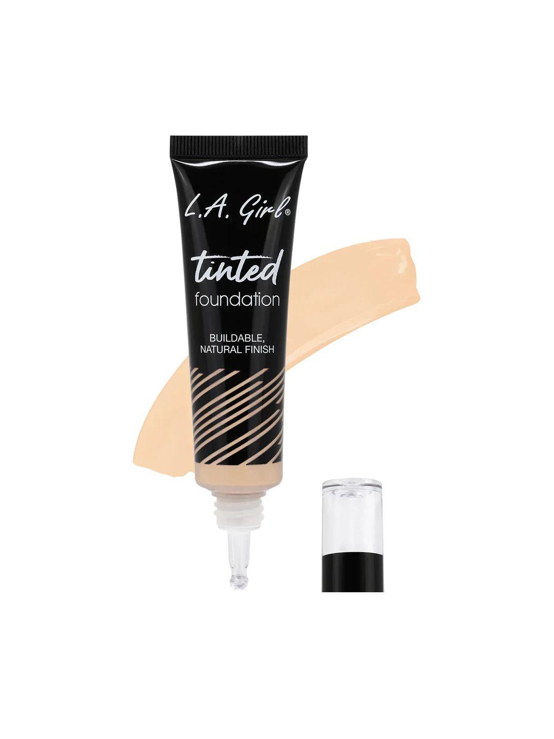 l.a girl tinted buildable natural finish foundation with ginseng & vitamin e 30ml - nude