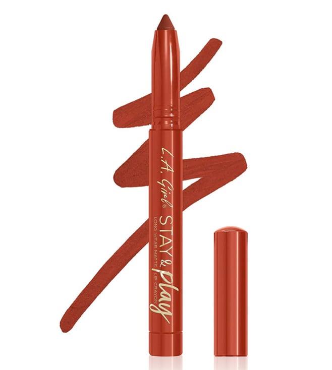 l.a. girl stay & play long wear matte lip crayon all the feelz - 1.4 gm