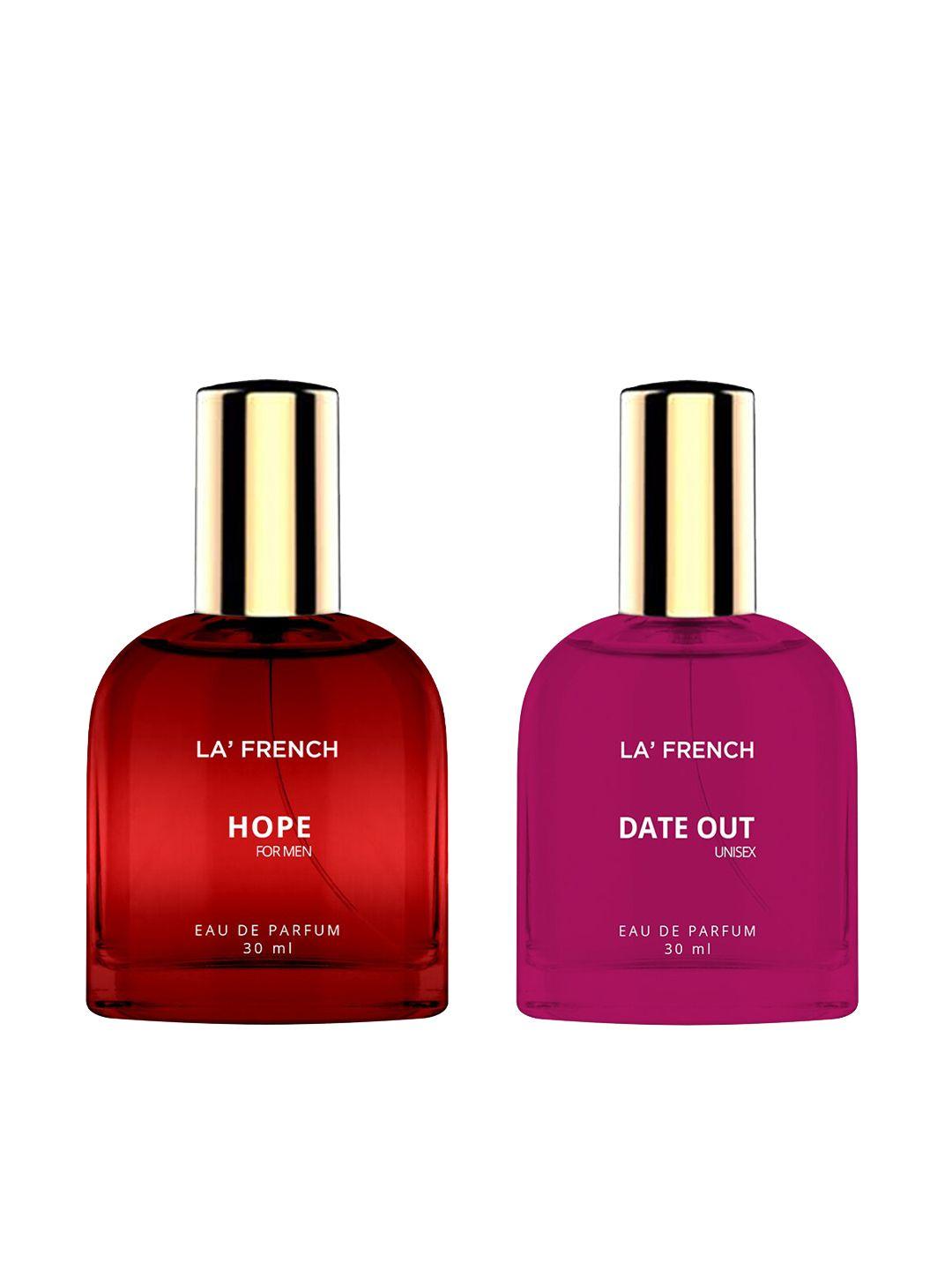 la french 2-pcs hope & date out long lasting eau de parfum - 30ml each