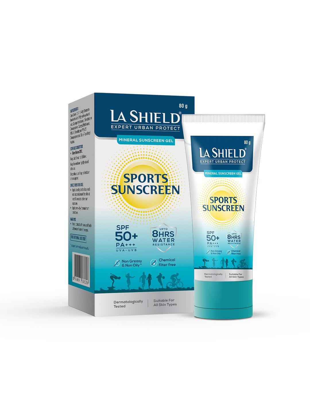 la shield mineral sports spf 50+ pa+++ sunscreen gel - 80 g