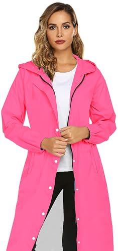 la' exclusivite stylish women's raincoat (m, baby pink)