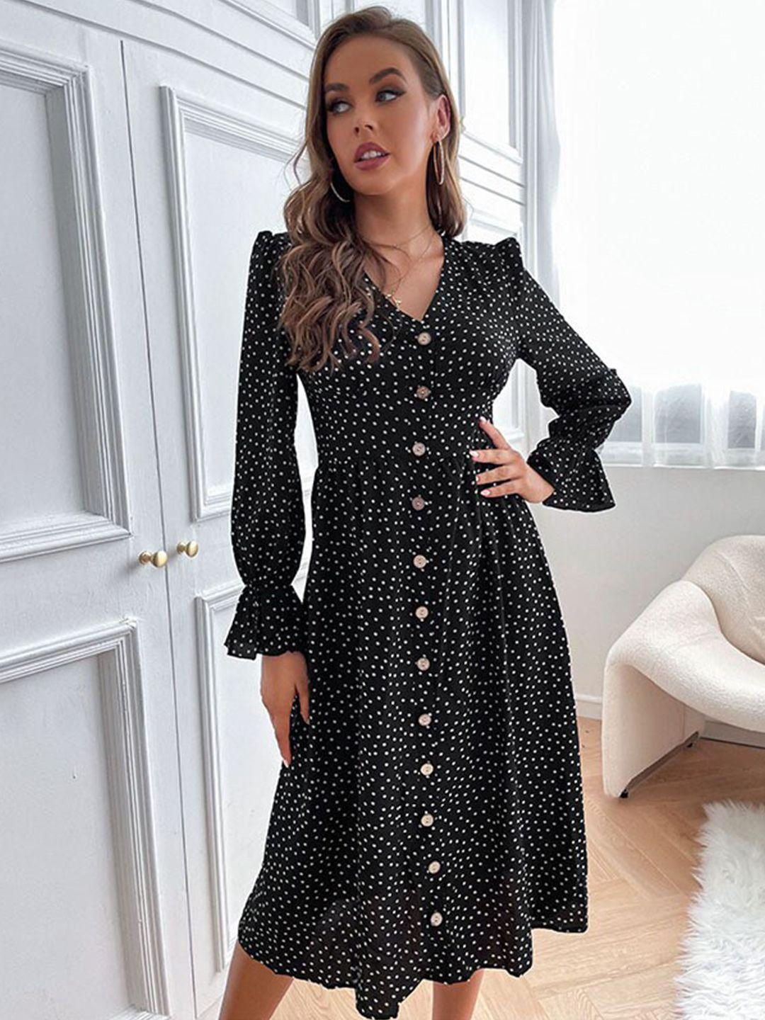 la aimee women black printed dress