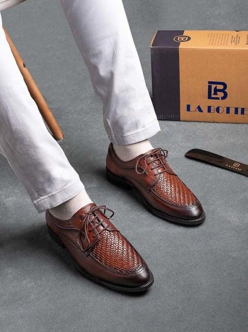 la botte men's brown derby shoes