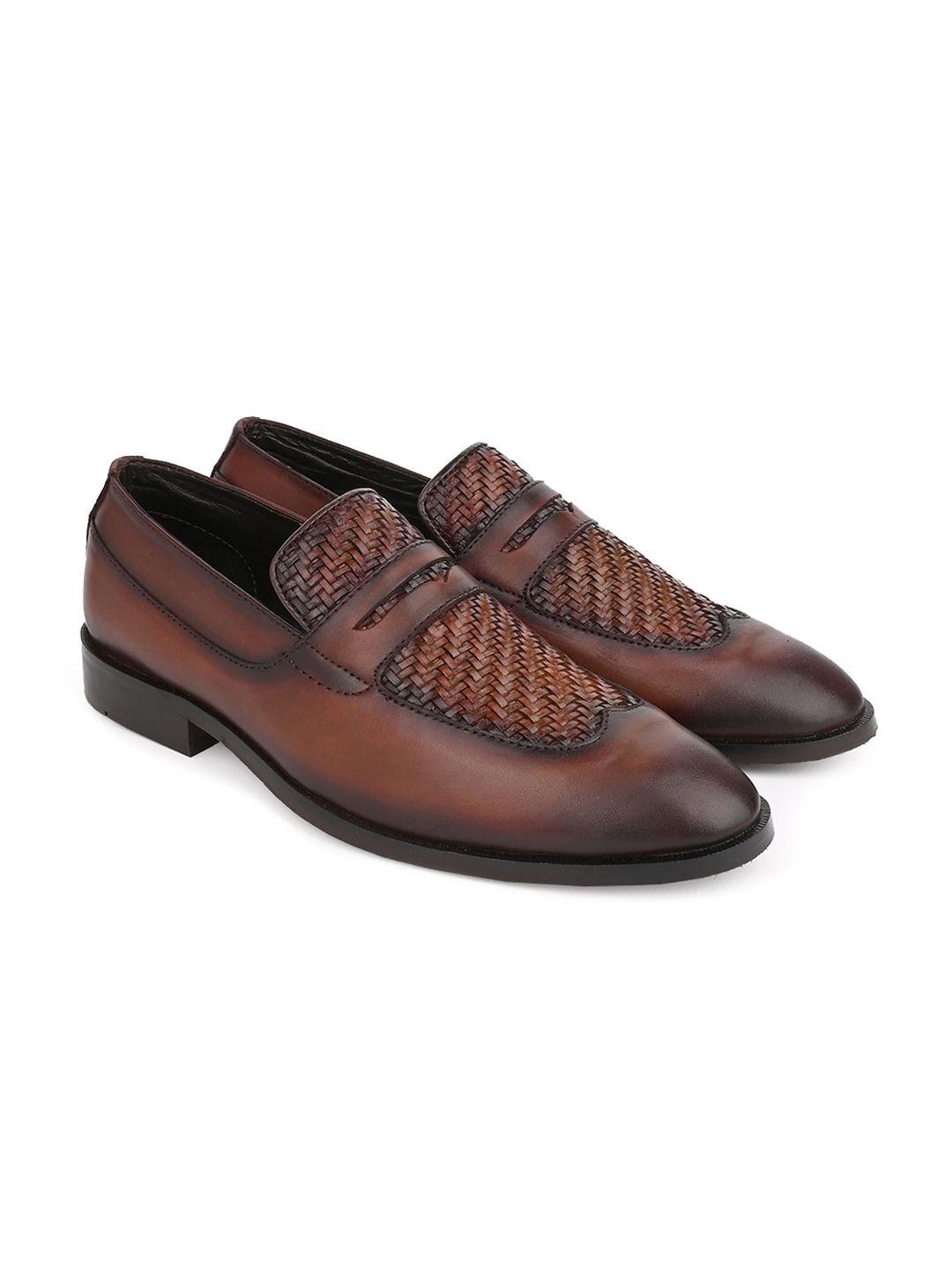 la botte men textured leather comfort insole penny loafers