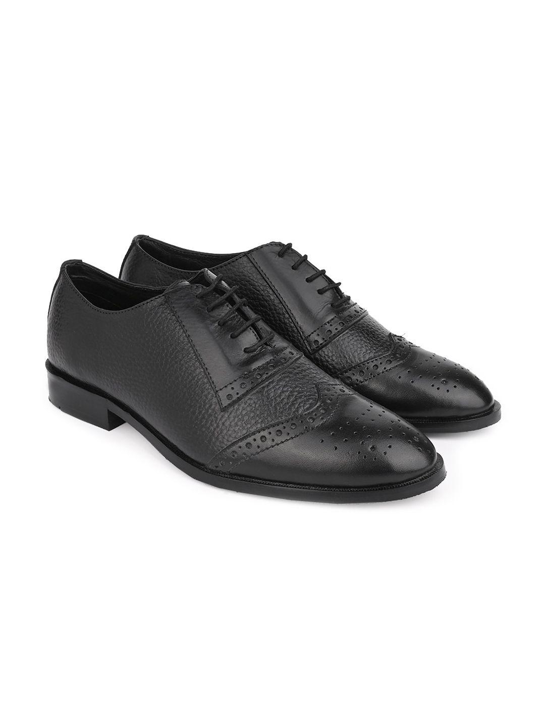 la botte men textured leather formal brogues