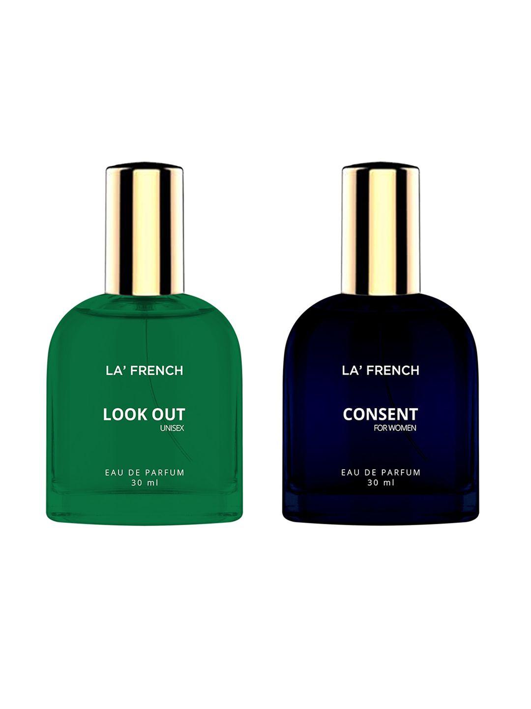 la french 2-pcs look out & consent long lasting eau de parfum - 30ml each