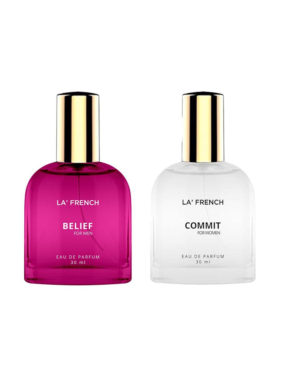 la french men set of 2 belief-commit eau de parfum - 30ml each