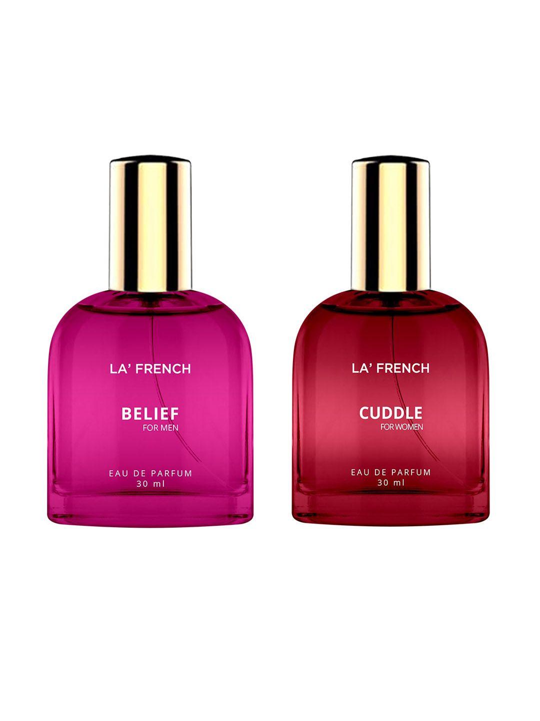 la french men set of 2 belief-cuddle eau de parfum - 30ml each