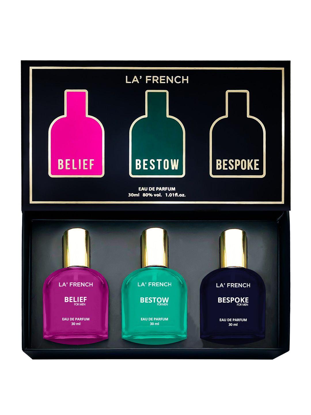 la french set of 3 belief-bestow-bespoke eau de perfume - 30ml each