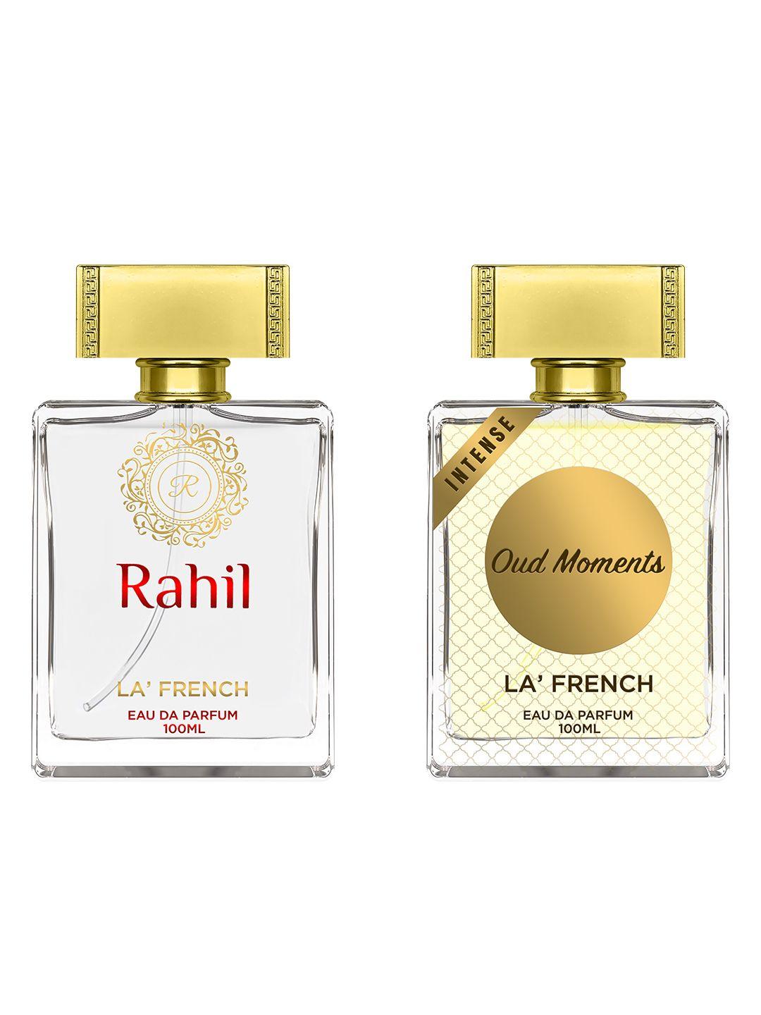 la french unisex set of 2 rahil & oud moments perfume - 100ml each