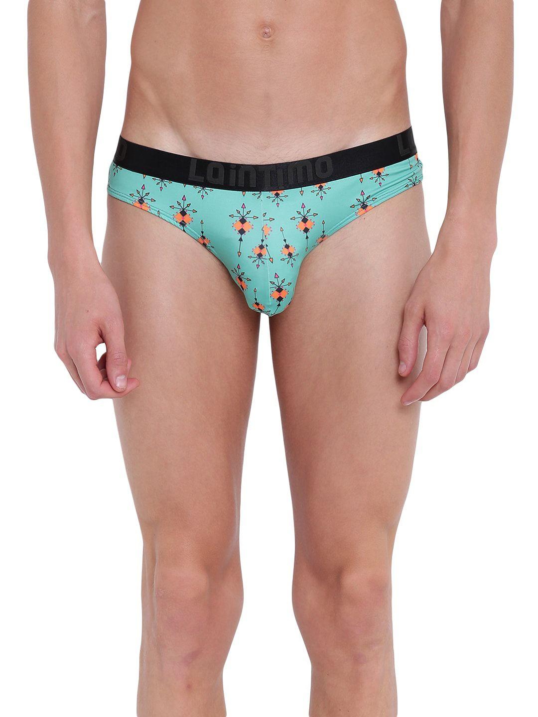 la intimo men printed semi seamless bikini briefs