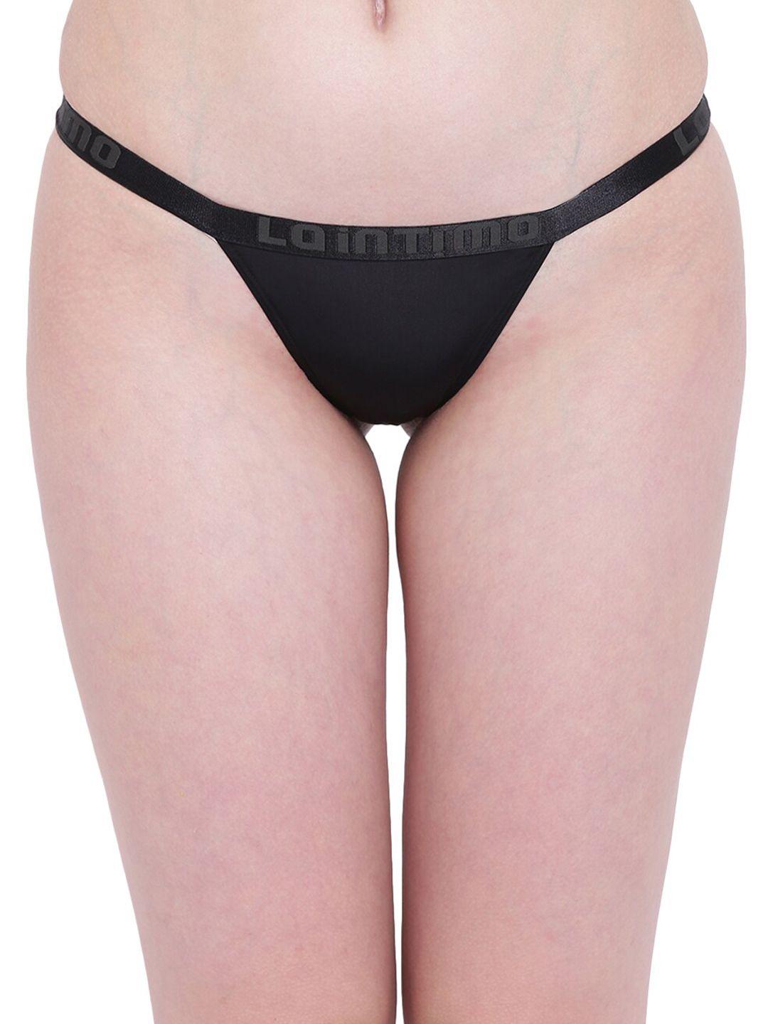 la intimo women black solid bikini briefs lifpbk02bk0