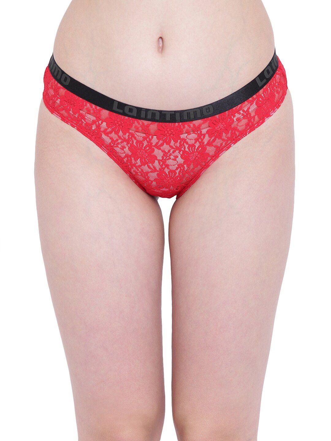 la intimo women red beach bloom bikini briefs lifpbr01