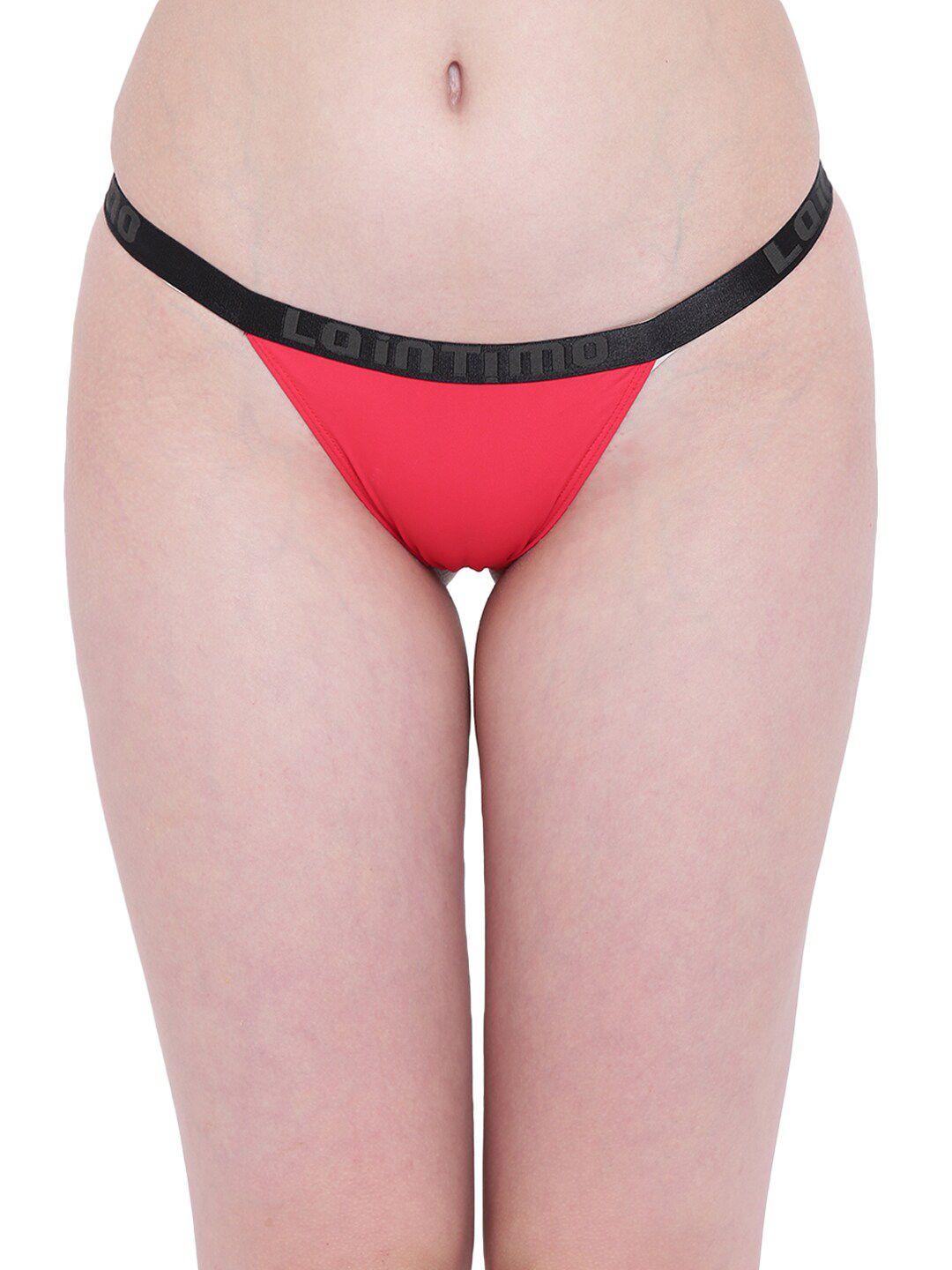 la intimo women red solid bikini briefs lifpbs02bk0