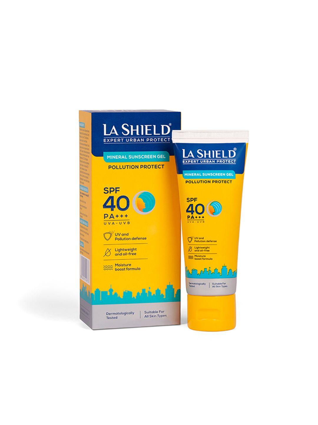 la shield pollution protect spf 40 pa+++ lightweight mineral sunscreen gel - 50g