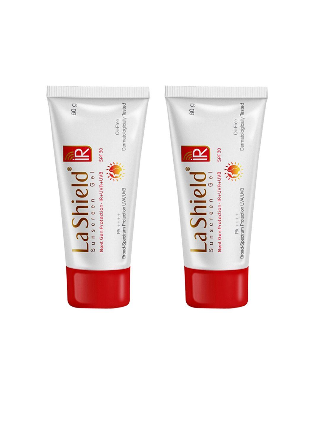 la shield set of 2 ir spf 30+ & pa+++ sunscreen gel - 60g each