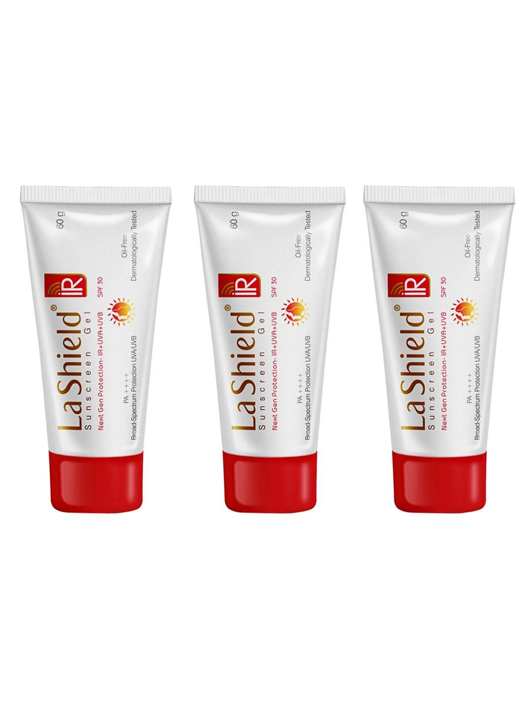 la shield set of 3 ir spf 30+ & pa+++ sunscreen gel - 60g each