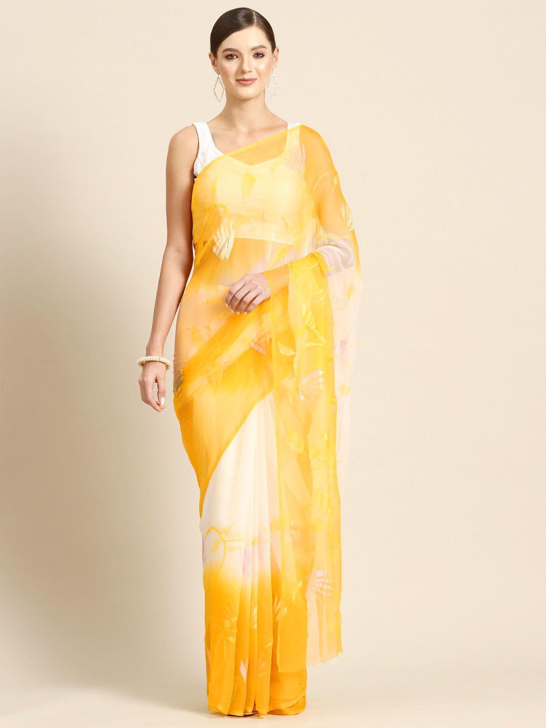 la vastraa floral pure chiffon saree