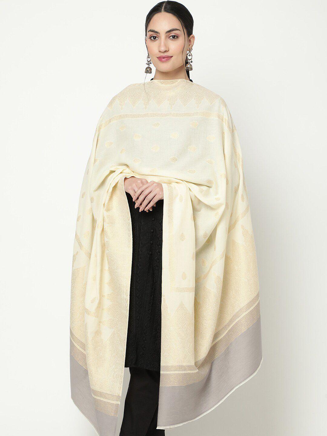 la vastraa woven-design woolen shawl