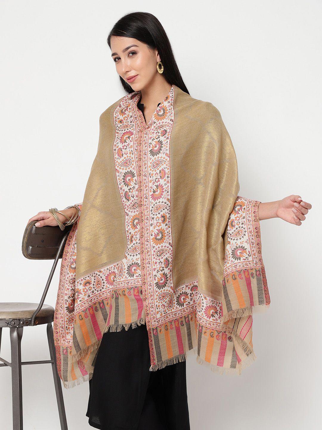 la vastraa woven design woolen shawl