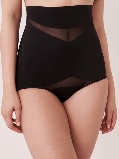 la vie en rose black nylon tummy waist shapewear