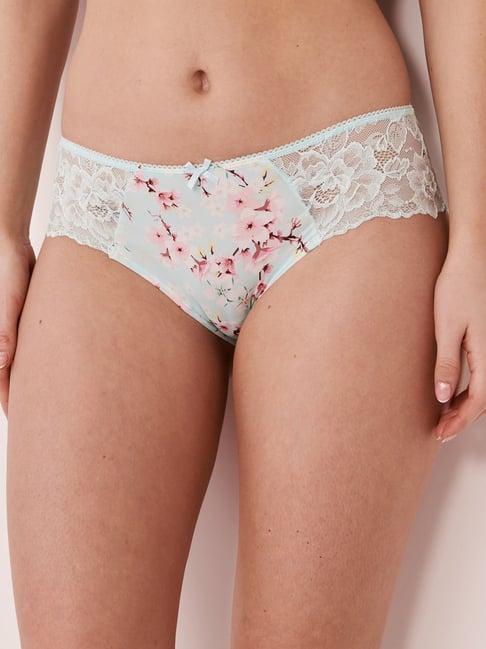 la vie en rose blue lace work panty