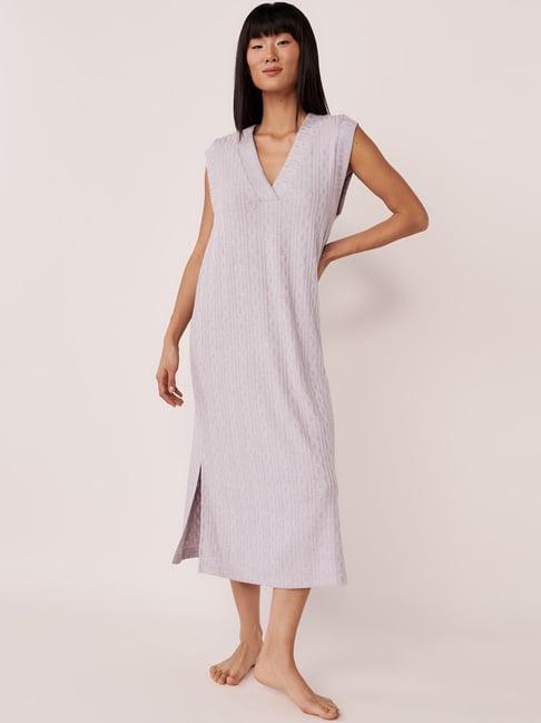 la vie en rose lilac self pattern lounge dress