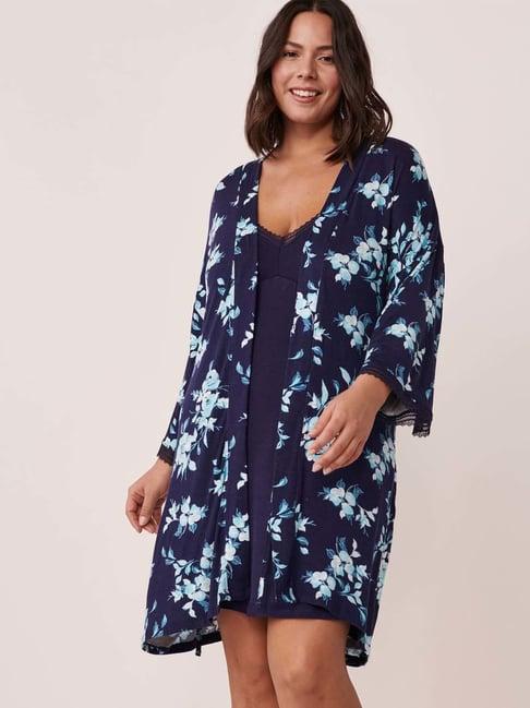 la vie en rose navy lace work robe