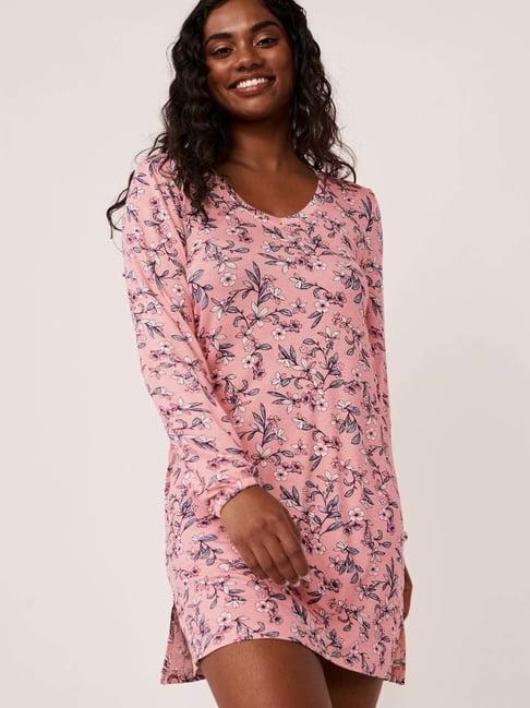 la vie en rose pink floral print sleep tee