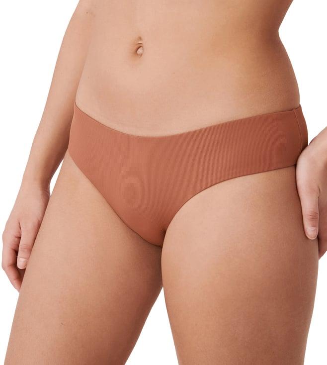 la vie en rose rib cheeky bikini bottom