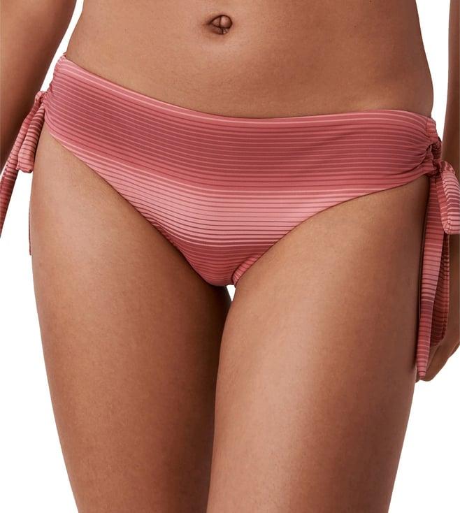 la vie en rose stripes recycled fibers cheeky bikini bottom