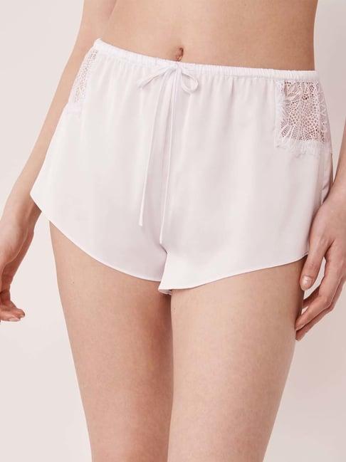 la vie en rose white lace work shorts