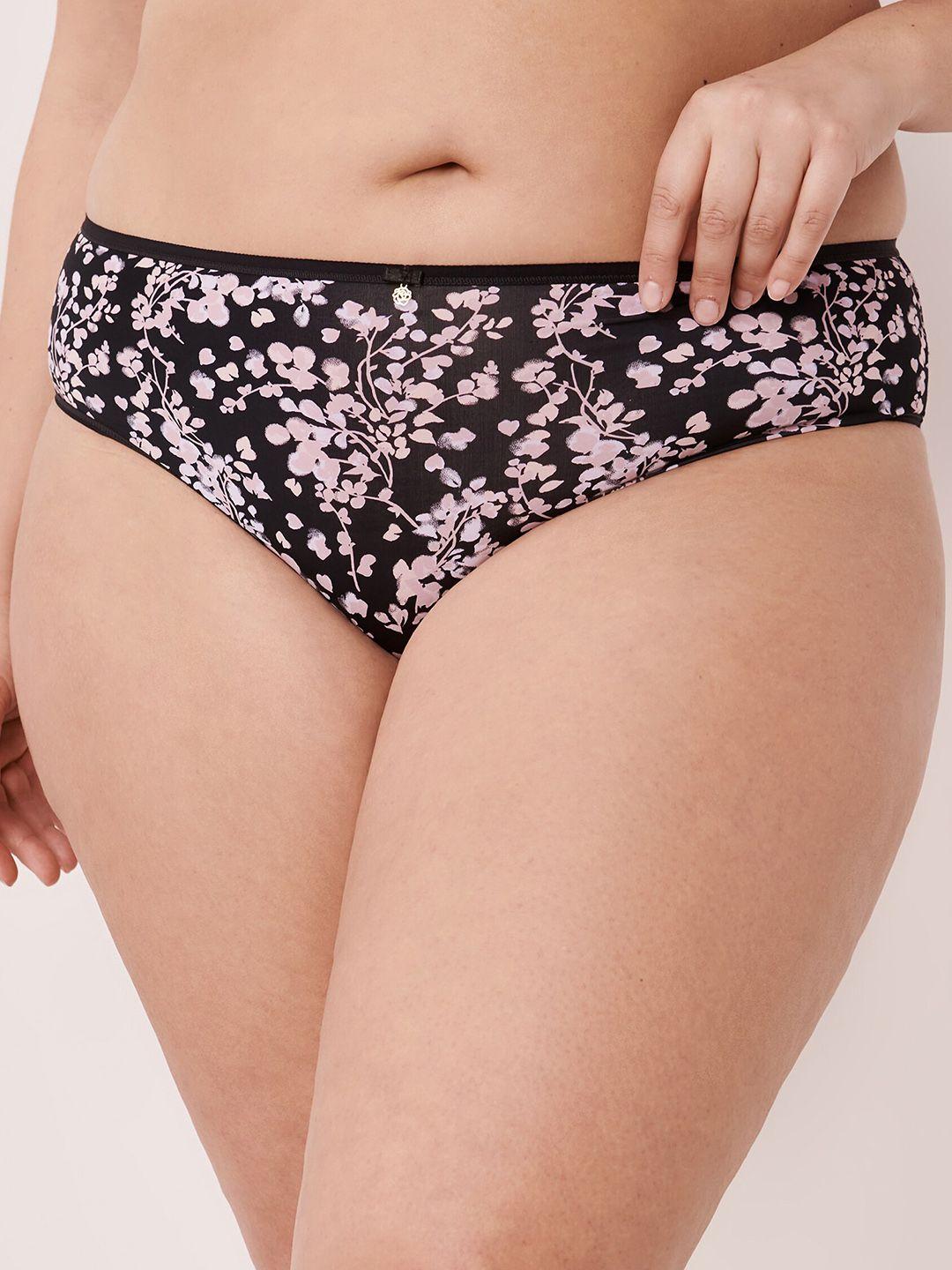 la vie en rose women black printed bikini briefs