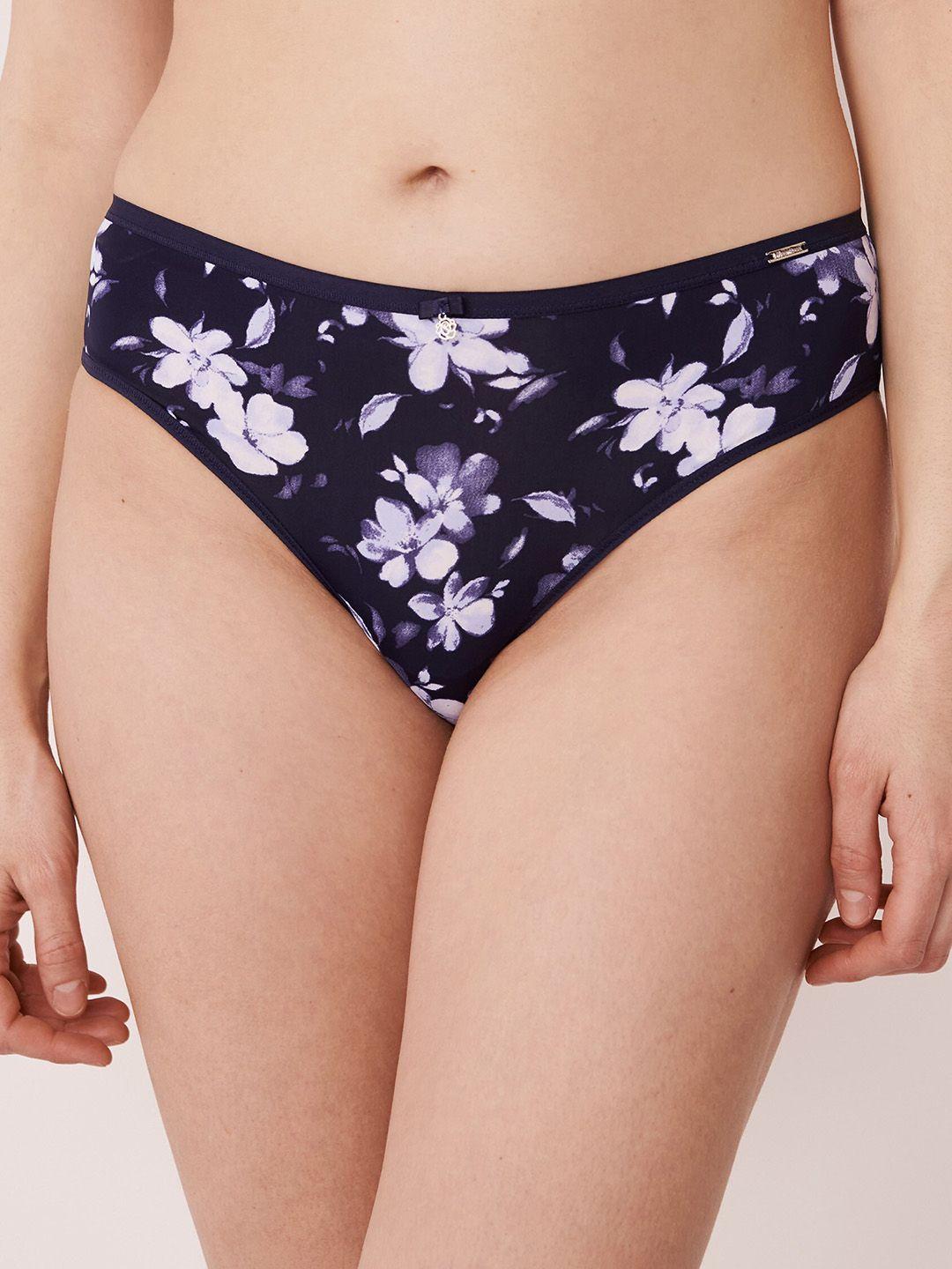 la vie en rose women blue& white printed bikini briefs