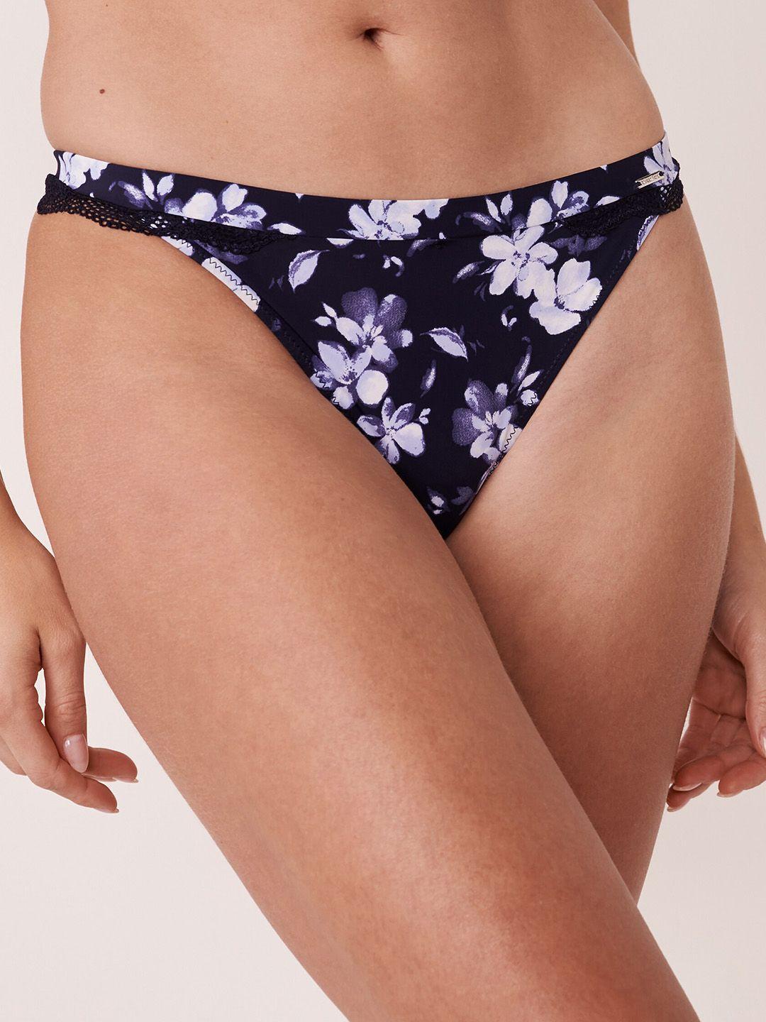 la vie en rose women blue printed thongs briefs