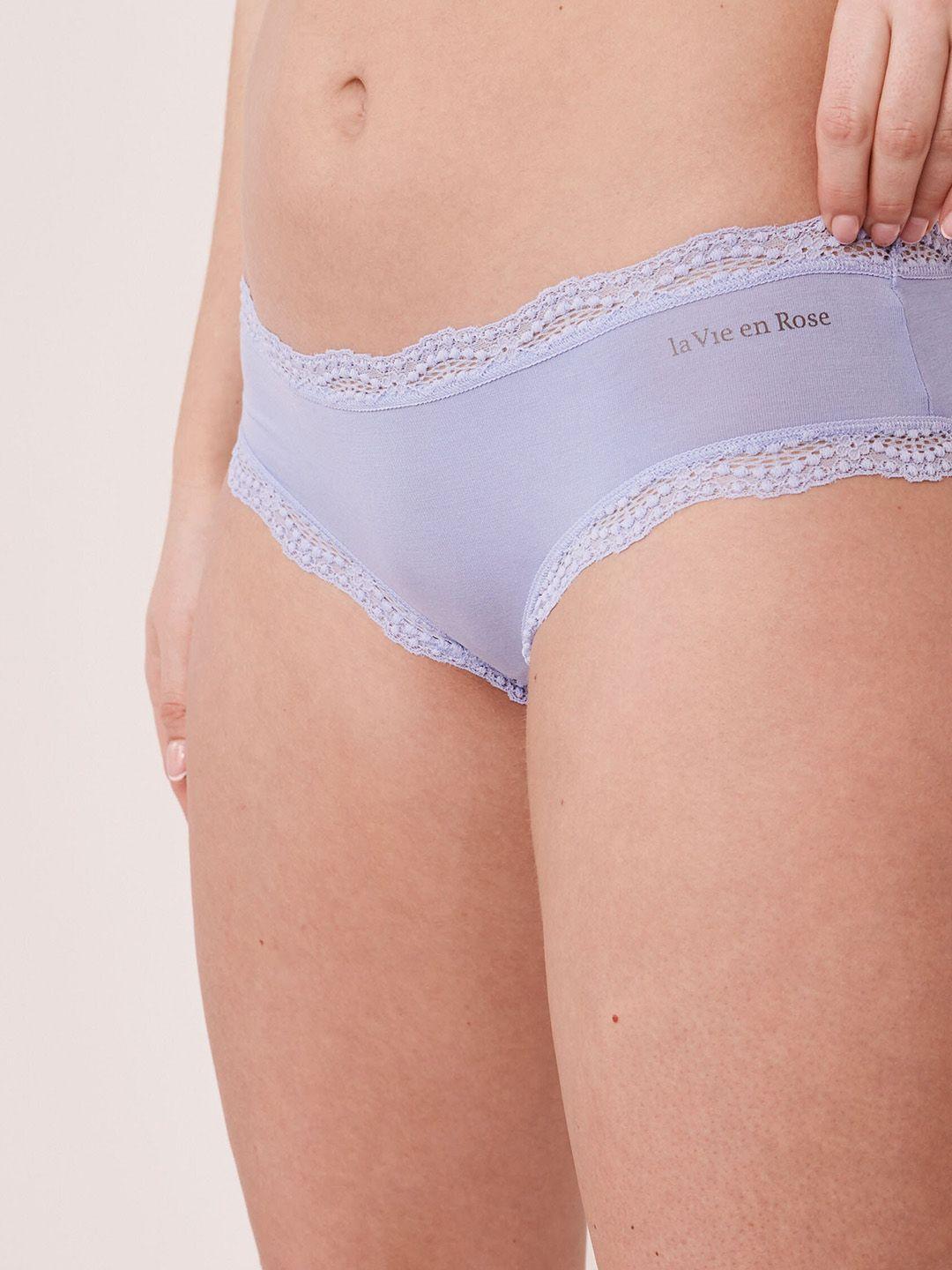 la vie en rose women blue solid briefs